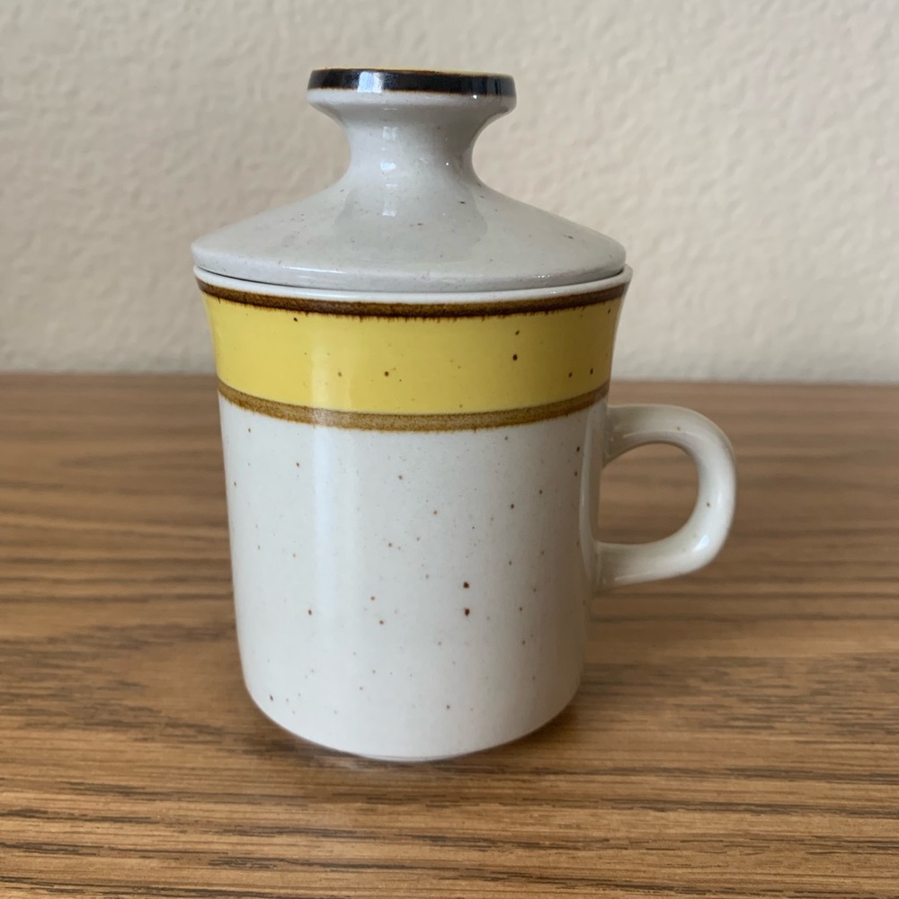 Vintage stoneware steamer mug